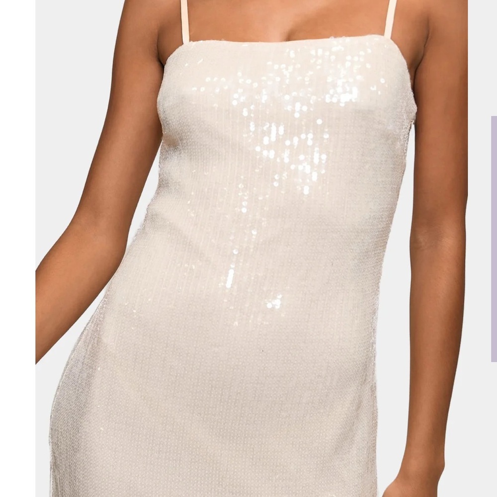 Hutch Cream Shimmering Dress